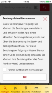 Basissendungsverfolgung mit dem neuen Matrixcode der Deutschen Post