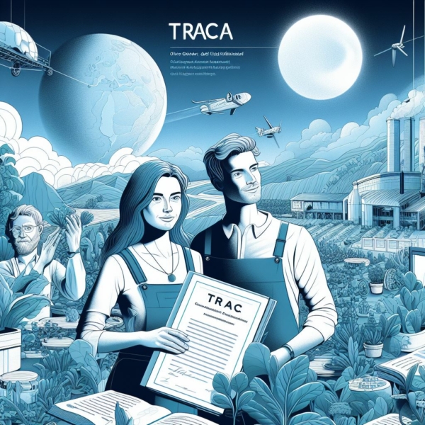 Das Projekt TRACA, ein Unternehmen in Gründung, wurde von Oliver Schuster und Katja Kohlstedt ins Leben gerufen, um den Klimaschutz über CO₂-Zertifikate zu fördern.