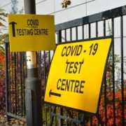 Drive-in Corona-Schnelltestzentrum in Mülheim an der Ruhr